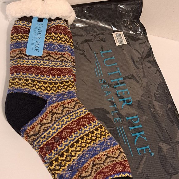 Luther Pike Seattle Multi Color Slipper Socks - Picture 1 of 4